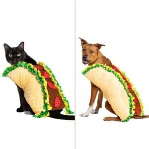 Thrills & Chills Taco Dog Costume Large NWT Halloween Pet Outfit Cat Animal Fall